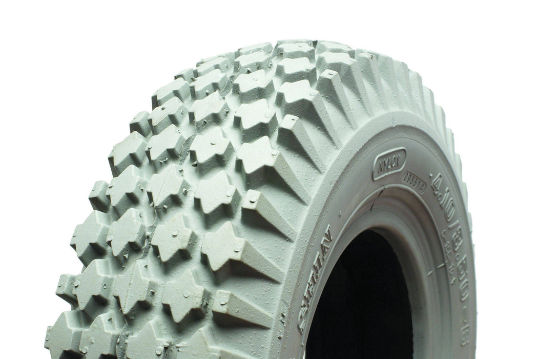 410 / 350 x 5 Tyre Heavy Block Pattern Grey - discountscooters.co.uk