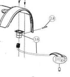 Motor Brake Connector Socket and Harness  for the Sunrise Medical Sapphire 2 Mobility Scooter