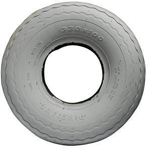 330 x100 (400x5) Front Shoprider Rib Pattern Tyre Grey - discountscooters.co.uk