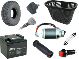 Mobility scooter spare parts by type