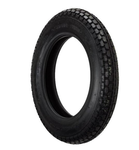 2.50 x 8 Block Pattern Infilled Solid Black Tyre