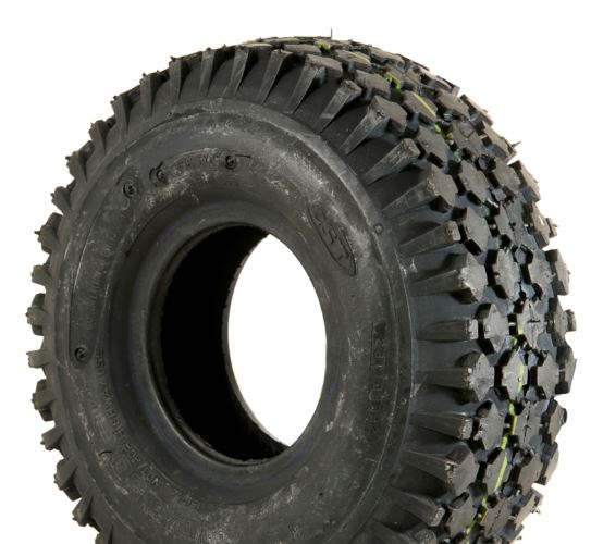 410/350 X 4 Block Pattern Black Tyre