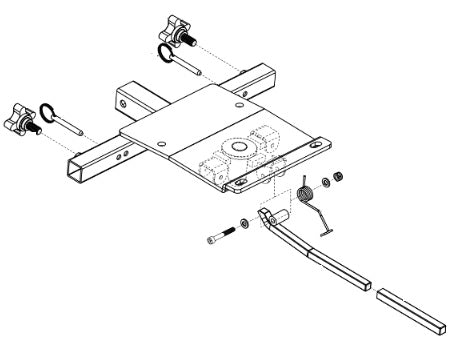 Pride Go Go Elite Traveller 2 Seat Plate Assembly