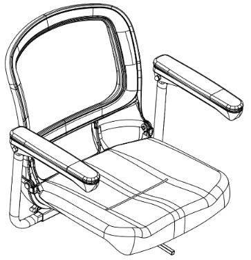 Pride Go Go Elite Traveller 2 Seat Plate Assembly