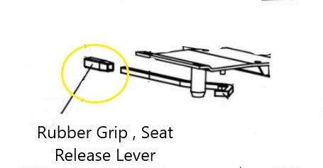 Rubber Grip for Seat Swivel lever for ROMA S120 Dallas and S135 Denver Mobility Scooter
