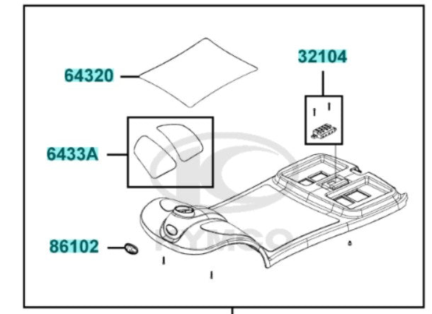 Kymco K-Lite Floor Panel Black