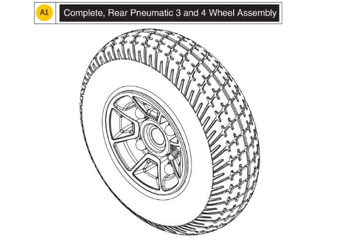 Pneumatic Rear Wheel Pride Revo 2