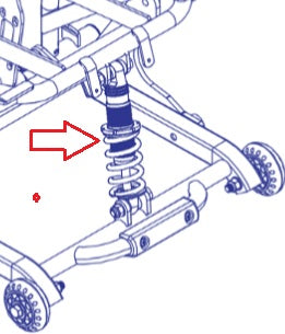 Rear Suspension Assembly Pride Zero Turn 10 Mobility Scooter.