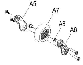 Freerider Luggie Transporting wheels Bracket L/H