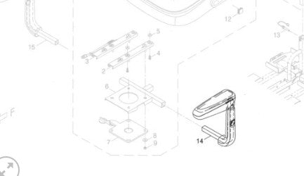 Left Hand Armrest Assembly Shoprider Cadiz