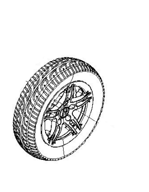 90/70-8 Pneumatic Wheel and tyre Freerider FR1