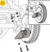 Tow Wheel Kit Assembly Pride GoGo Super Portable Mobility Scooter