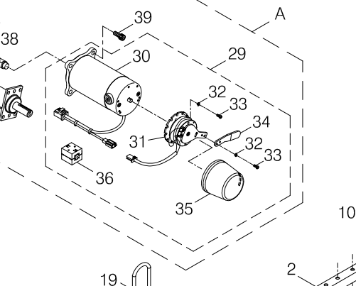 Motor & Brake Assembly Shoprider Explorer