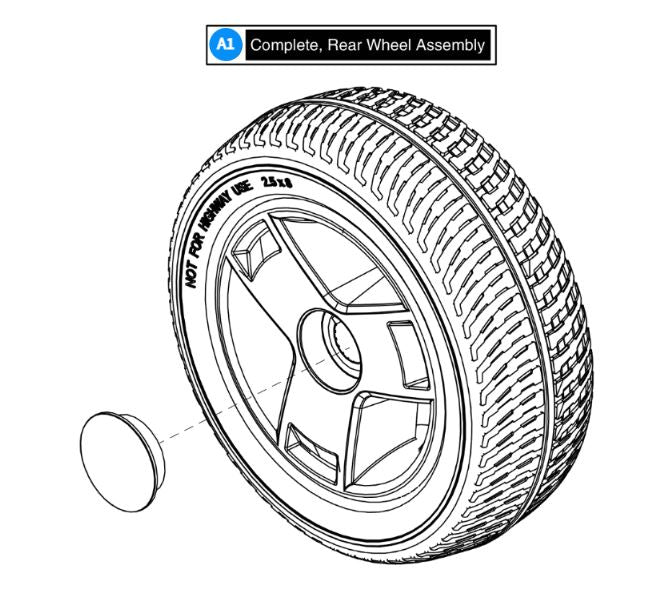 Apex Alumalite Plus Mobility Scooter Rear Wheel — Discount Scooters