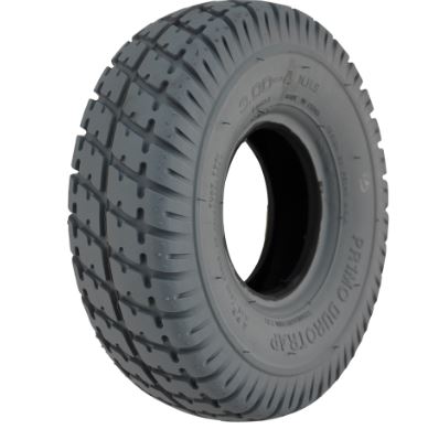 3.00-4  Primo Durotrap Block Pattern Solid Infilled Grey Tyre