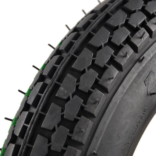 250-6  (10x2) Block Pattern Tyre Black - discountscooters.co.uk