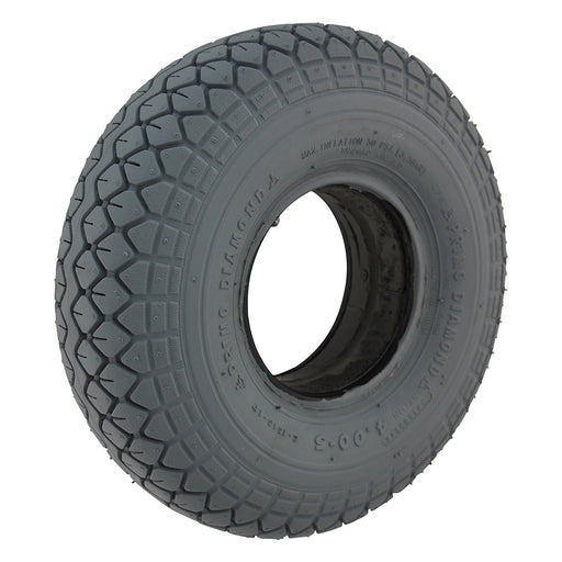330 x 100 (400x5) Infilled Diamond Block Tyre Grey - discountscooters.co.uk