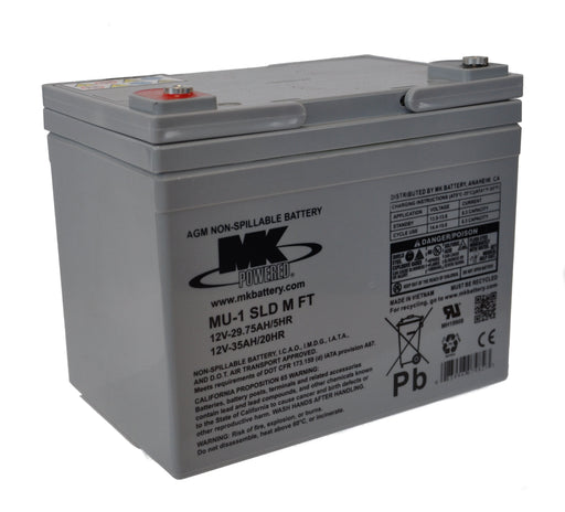 35ah AGM Mobility Scooter Battery (MK) - discountscooters.co.uk