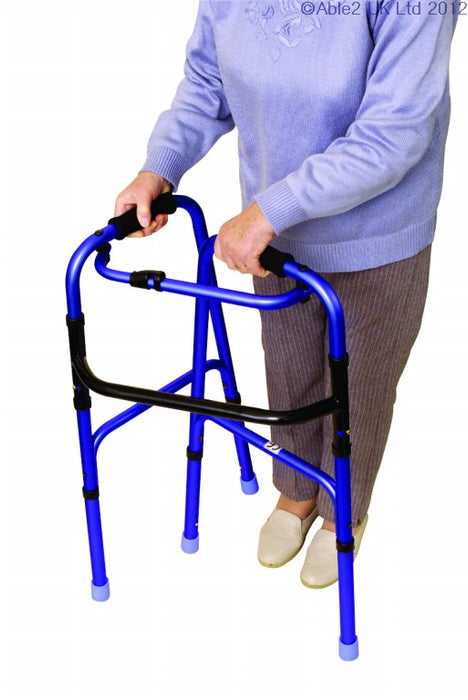 Deluxe Folding Walker - Silver