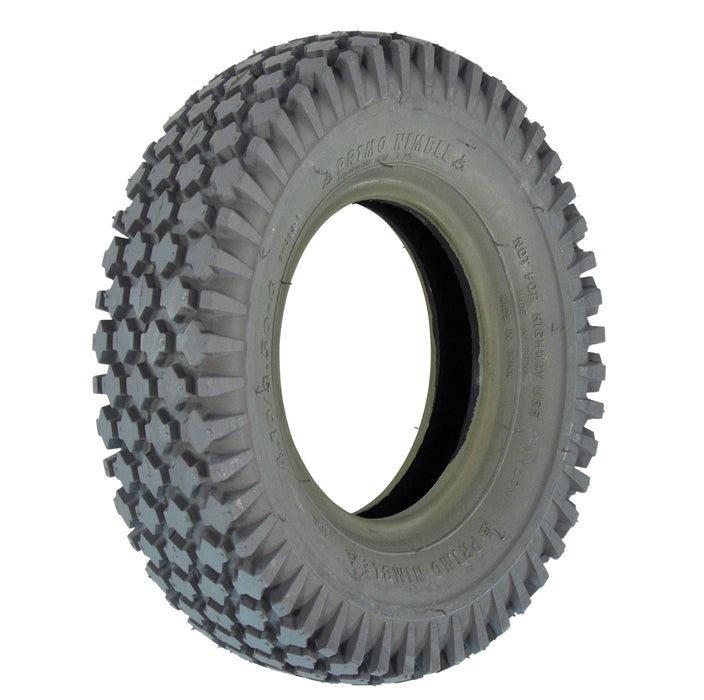 410 / 350 x 5 Tyre Heavy Block Pattern Grey - discountscooters.co.uk