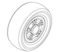 Front Wheel and Tyre for Roma Medical Alcora and Corella - discountscooters.co.uk
