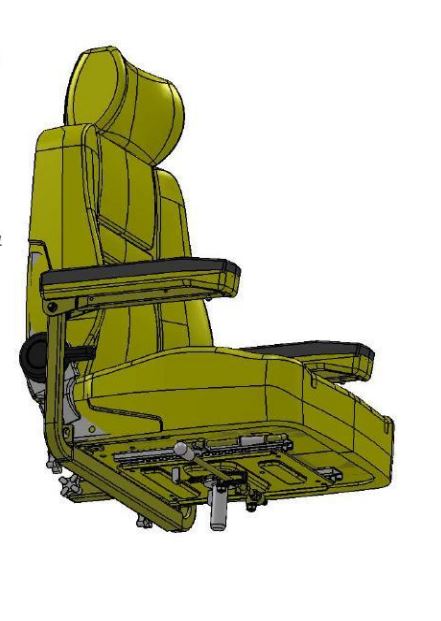 Captain Seat Assembly 18" Complete for TGA  Breeze MIdi Mobility Scooter