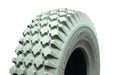410/350 X 6 Heavy Block Pattern Solid Infilled tyre in Grey - discountscooters.co.uk