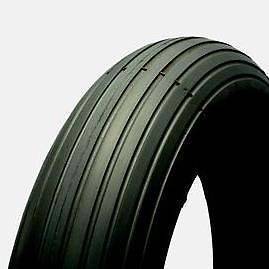 260 x 85 (3.00-4) Ribbed Black Tyre —