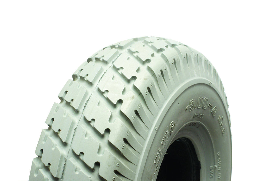 200 x 50 Infilled Block Pattern Tyre Grey - discountscooters.co.uk