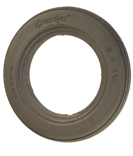 8 x 1 1/14 Grey Solid Tyre