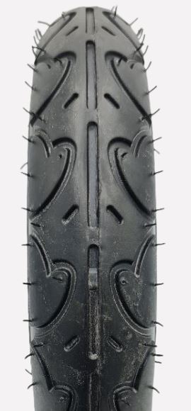250-6  (10x2) Scallop Pattern (Original) Black Tyre
