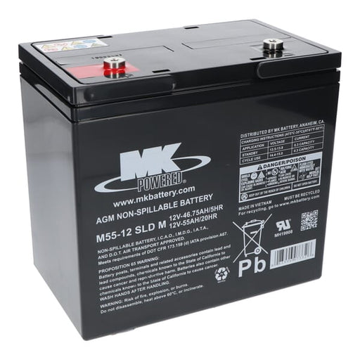 55ah AGM Mobility Scooter Battery (MK) - discountscooters.co.uk