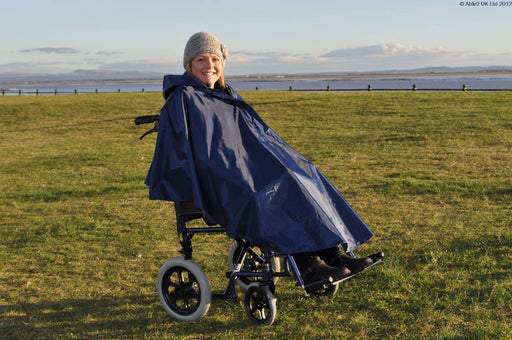 Splash Deluxe Wheelchair Poncho (Lined) - U - discountscooters.co.uk